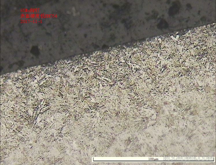 65Mn高频后表面硬度偏低2.JPG
